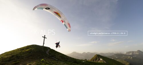 Skywalk X-Alps paraglider in flight