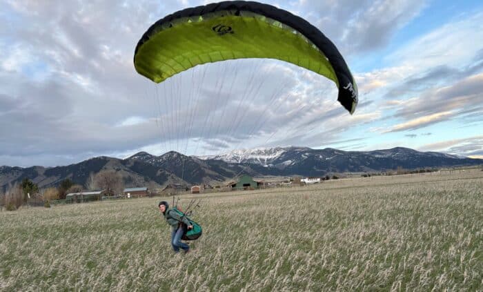 ground handling a paraglider